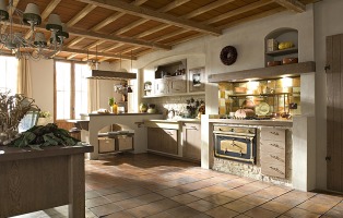 Pareti cucina country