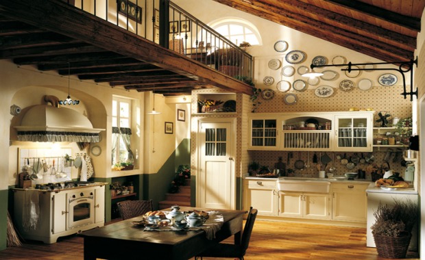 Cucine country in muratura: ruvide, rustiche, inserti in legno Cucina muratura country