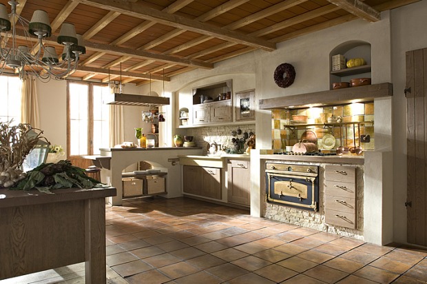 pareti cucina country